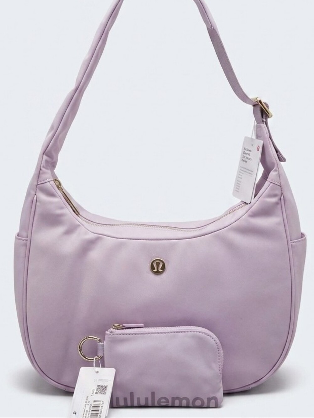 Lululemon SET Shoulder Bag 4L & Clippable Card Pouch Lilac Play Lotus Lavender